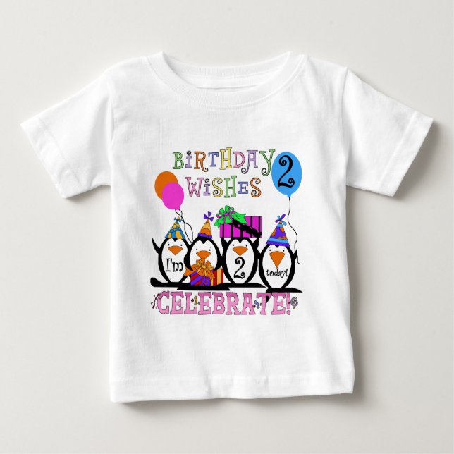 Silly Penguins 2nd Birthday T-shirts and Gifts (Front)