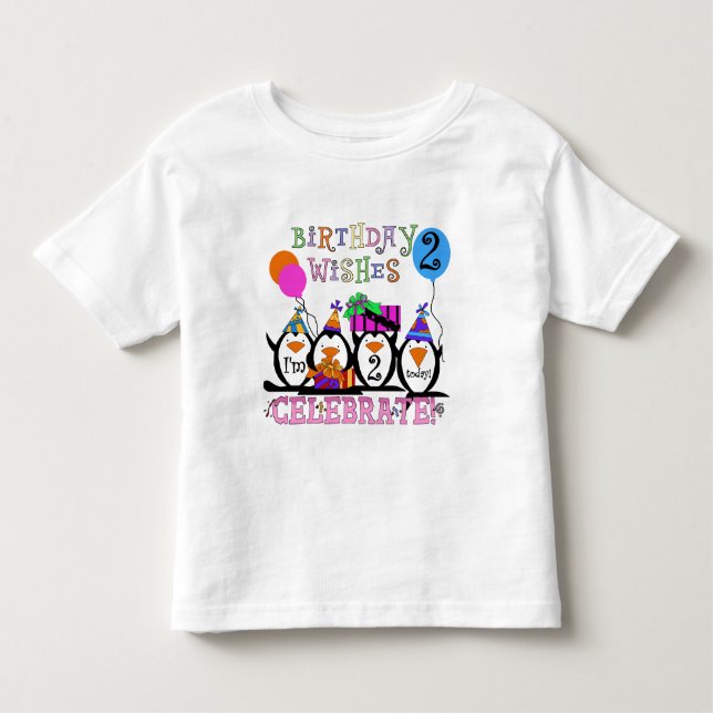 Silly Penguins 2nd Birthday T-shirts and Gifts (Front)