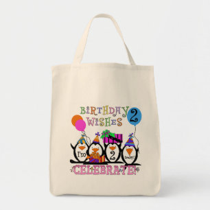 Silly Penguins 2nd Birthday T-shirts and Gifts Tote Bag