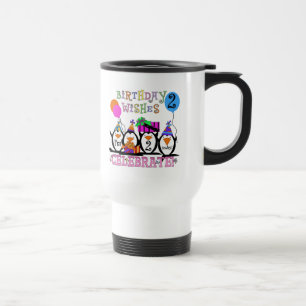 Silly Penguins 2nd Birthday T-shirts and Gifts Travel Mug