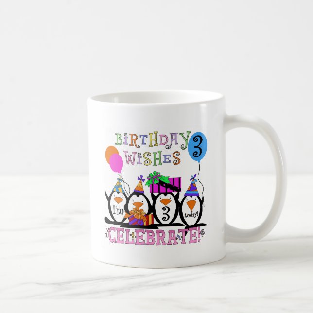 Silly Penguins 3rd Birthday Tshirts and Gifts Coffee Mug (Right)