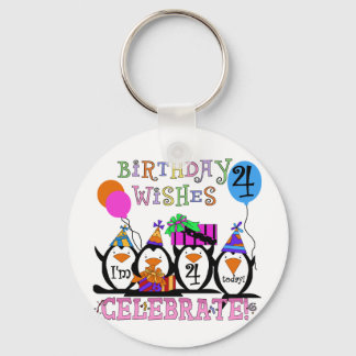 Silly Penguins 4th Birthday T-shirts and Gifts Key Ring