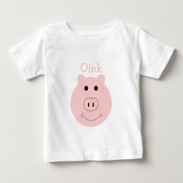 Silly pink pig toddler shirt (Front)