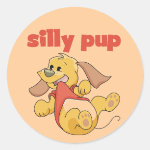 Silly Pup Tshirts and Gifts Classic Round Sticker