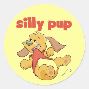 Silly Pup Tshirts and Gifts Classic Round Sticker