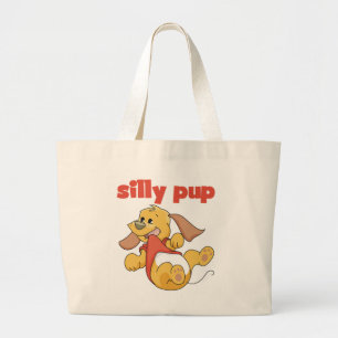 Silly Pup Tshirts and Gifts Large Tote Bag