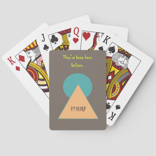 Silly pyramid ufology  playing cards (Back)