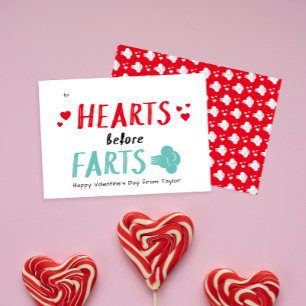 Silly Red Hearts Before Farts Classroom Valentine