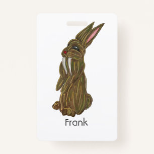 Silly Sabre Tooth Rabbit ID Badge