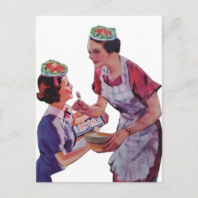 Silly Salad Hats collage Postcard (Front)