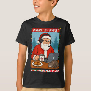 Silly Santa Rebooting s Support Tech T-Shirt