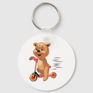 silly scooter bear key ring