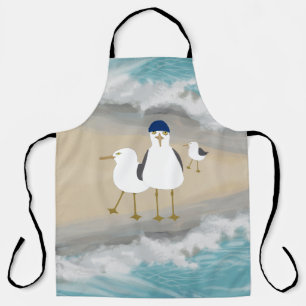 Silly Seagulls Allover Apron