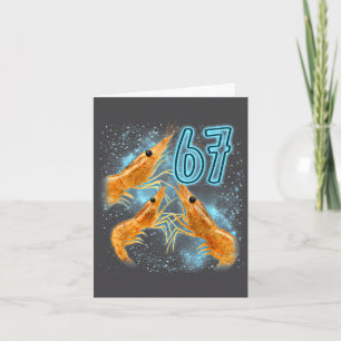 Silly Seven Six Sarcastic Lover Shrimp 67 Seafood Card