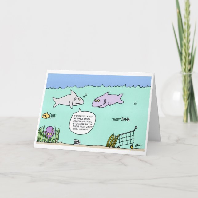 Silly shark card (Front)