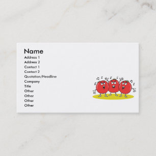 silly singing tomatoes trio business card