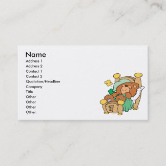 silly sleeping teddy bear design business card