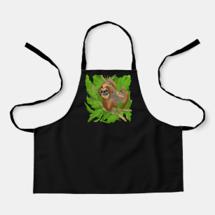 Silly Sloth Relaxing In A Tree Apron