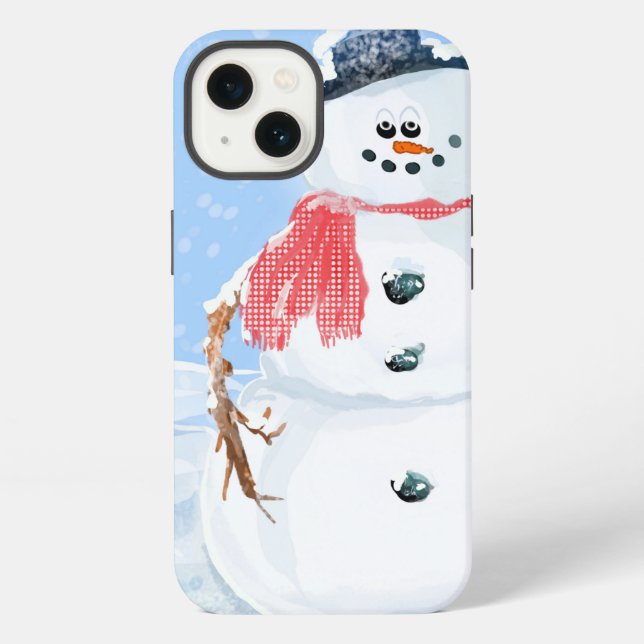 Silly Snowman  iPhone Case (Back)