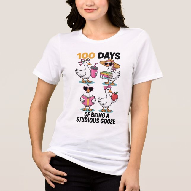 Silly Studious Goose 100 Days Tee (Front)