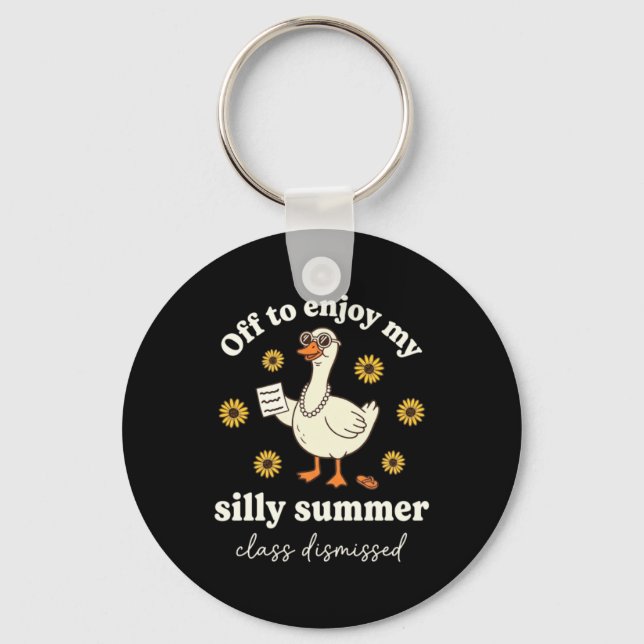 Silly Summer Goose Cl Dismissed Key Ring (Front)