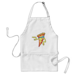 silly superhero villian pepperoni pizza character standard apron