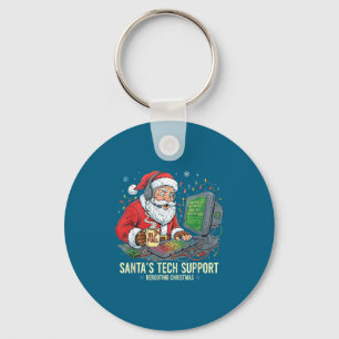 Silly Tech Support Rebooting s Computer Santa Sant Key Ring
