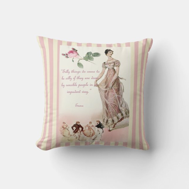 Silly Things- Jane Austen quote Cushion (Front)