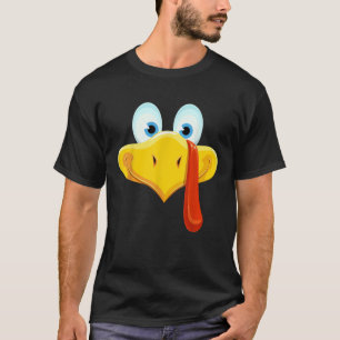 Silly Turkey Face Pilgrim Costume Funny Thanksgivi T-Shirt