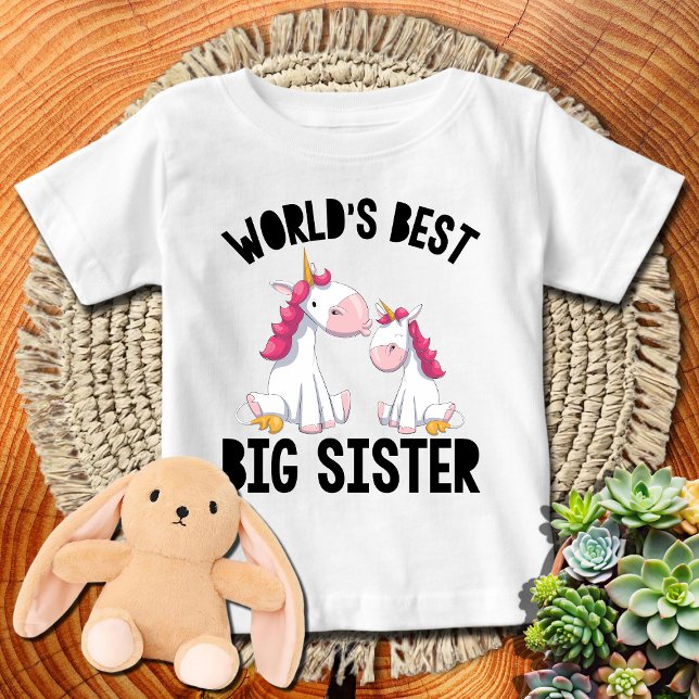 Silly Unicorns World's Best Big Sister Baby T-Shirt (Creator Uploaded)