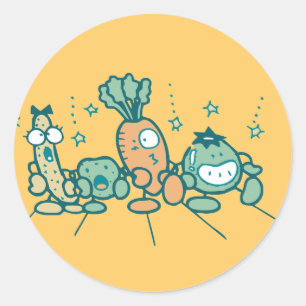 Silly Veggies T-shirts and Gifts Classic Round Sticker