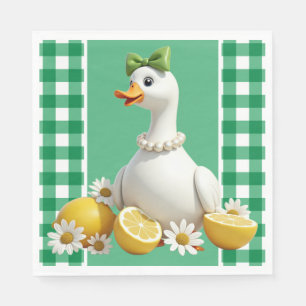 Silly White Goose Napkin