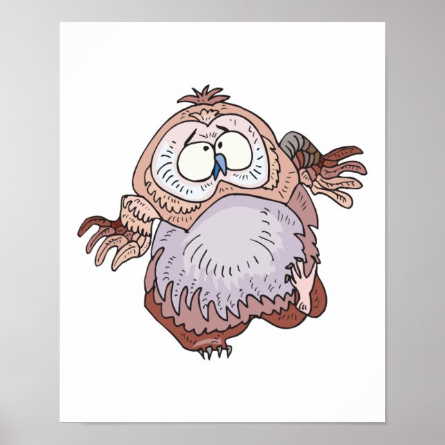 silly wobbly owl poster (Front)