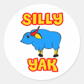 Silly Yak Classic Round Sticker
