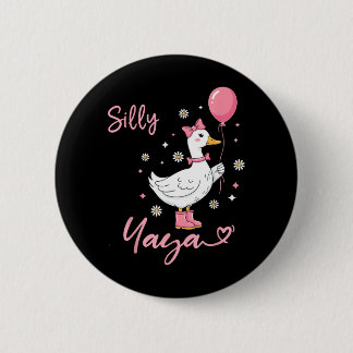 Silly Yaya Cute Goose Grandmother Family Matching 6 Cm Round Badge