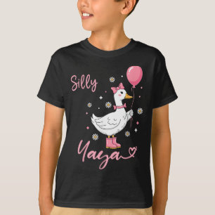 Silly Yaya Cute Goose Grandmother Family Matching T-Shirt