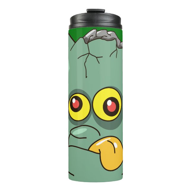 Silly Zombie in Graveyard Thermal Tumbler (Front)