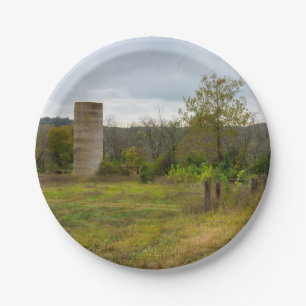 Silo Still Stands Paper Plate