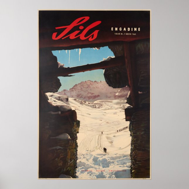 Sils, Engadine,Switzerland,Ski Poster (Front)