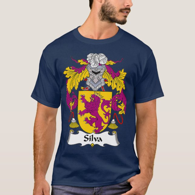 Silva Coat of Arms  Family Crest T-Shirt (Front)