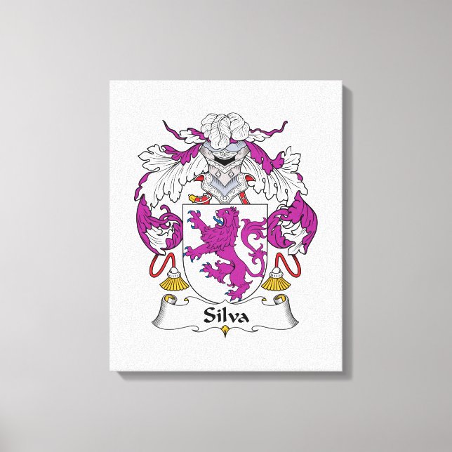Silva Family Crest Canvas Print (Front)