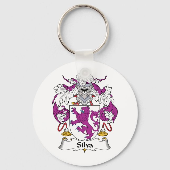 Silva Family Crest Key Ring (Front)