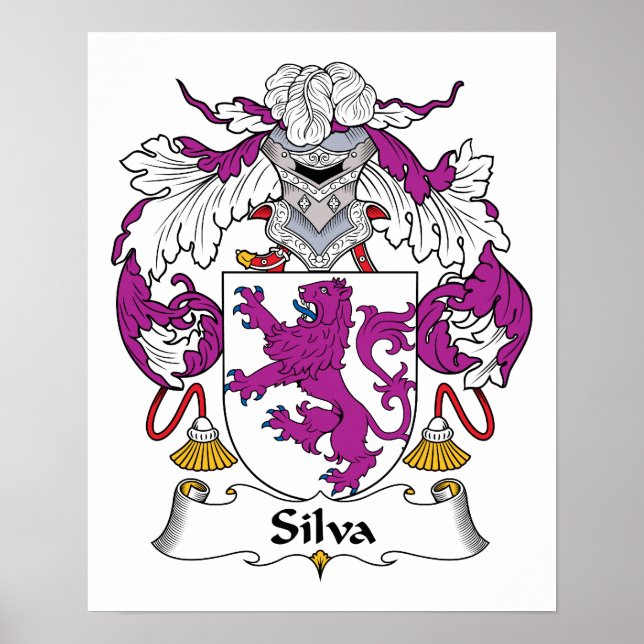 Silva Family Crest Poster (Front)
