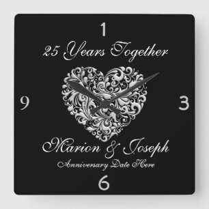 SILVE 25th Anniversary GIFT Wall Clock