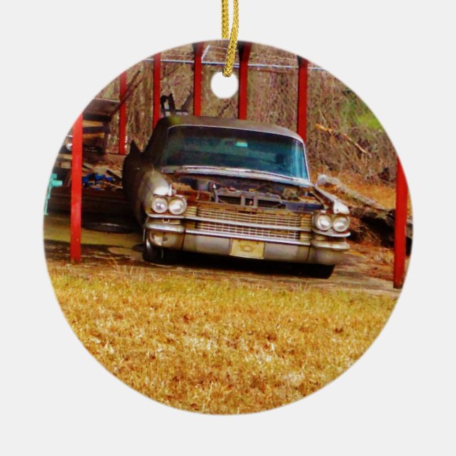 Silver 1963 Sadan Deville Ceramic Tree Decoration (Front)