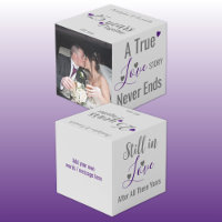 Silver 25 years anniversary purple photo