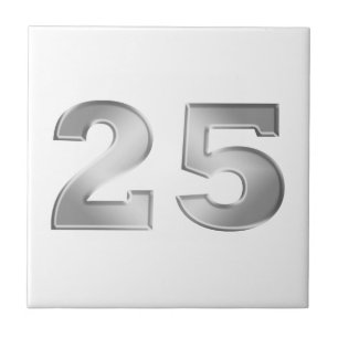 Silver 25th Anniversary Tile