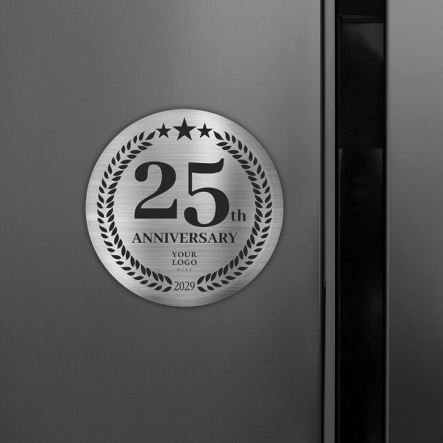 Silver 25th Business Logo Anniversary Magnet (Silver 25th Business Logo Anniversary Magnet
)