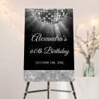 Silver 60th Birthday Party 70's Disco Ball