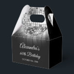 Silver 60th Birthday Party 70's Disco Ball Favour Box<br><div class="desc">Elevate your 60th birthday celebration with our Silver 60th Birthday Party 70's Disco Ball Gift Box, designed to add a touch of sophistication and retro flair to your milestone bash. In a shimmering shade of silver, this gift box exudes elegance and nostalgia. The disco ball graphic transports you back to...</div>